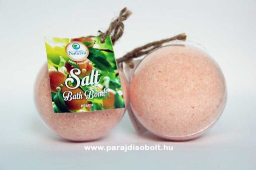 A Barackos fürdőgolyó parajdi sóból édes és gyümölcsös illatát egész nap a bőrünkön viselhetjük.
